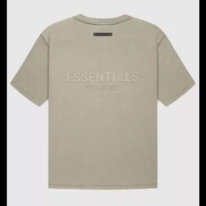 Fear of God Essentials Logo T-Shirt | Light Taupe | XXS (Fits XS women’s)